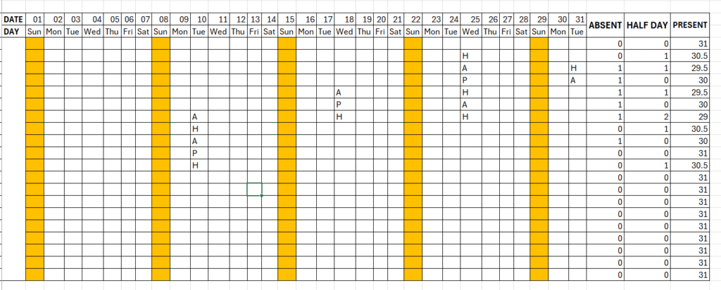Automatic Payroll Management System in Excel