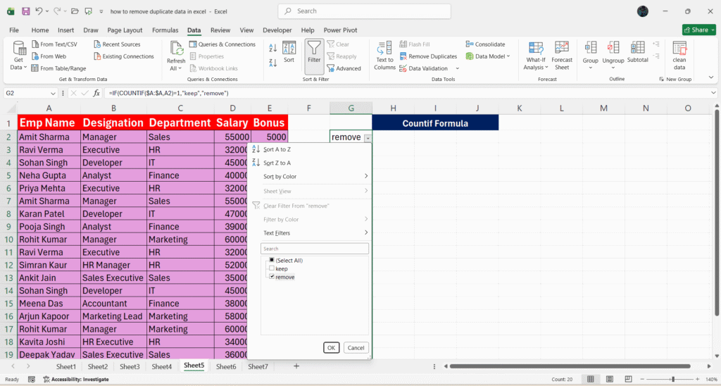 excel-me-duplicate-data-kaise-hataye