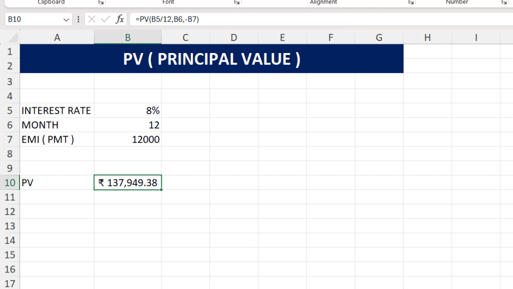 Excel Finance Formula