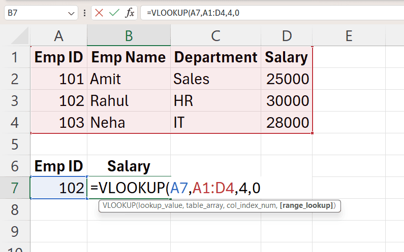 VLOOKUP Formula in Excel in Hindi