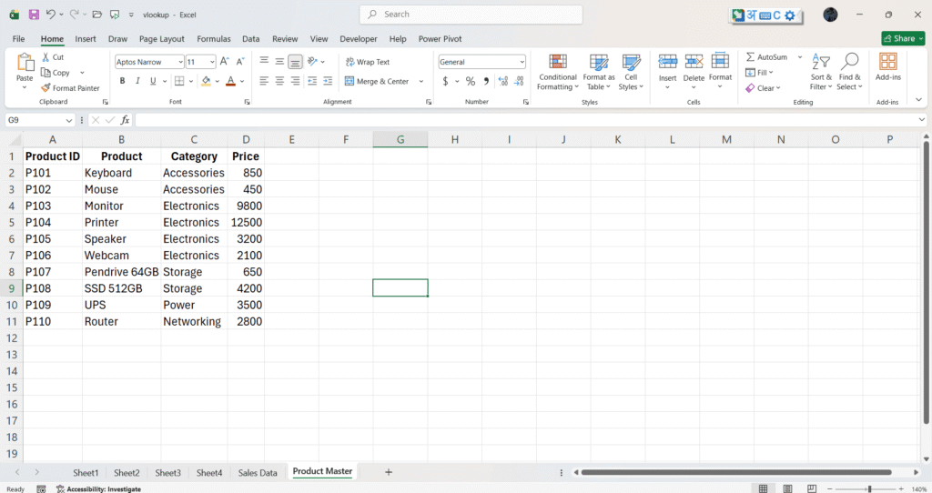 VLOOKUP Formula in Excel in Hindi