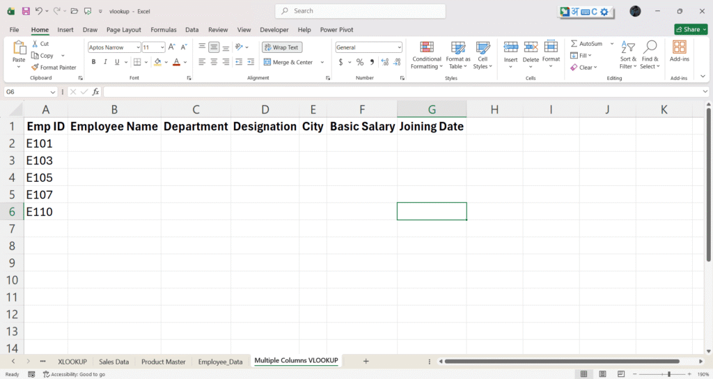 VLOOKUP Formula in Excel in Hindi
