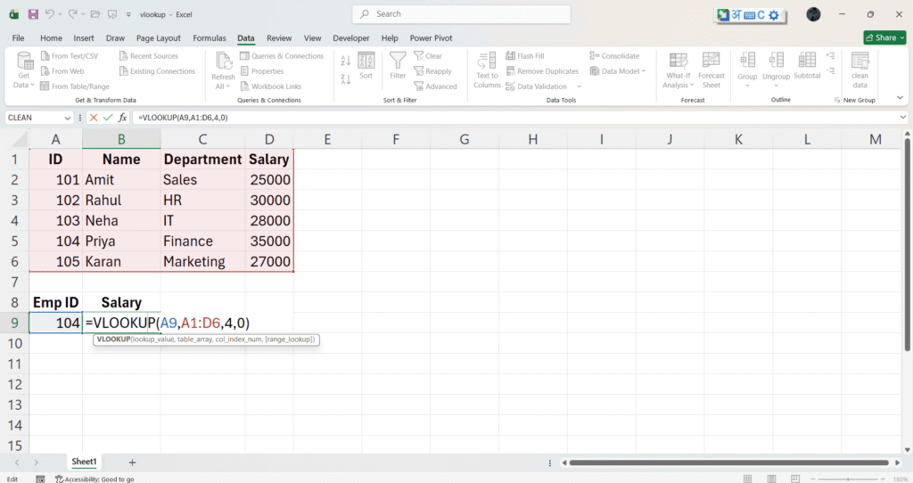 VLOOKUP Formula in Excel in Hindi 