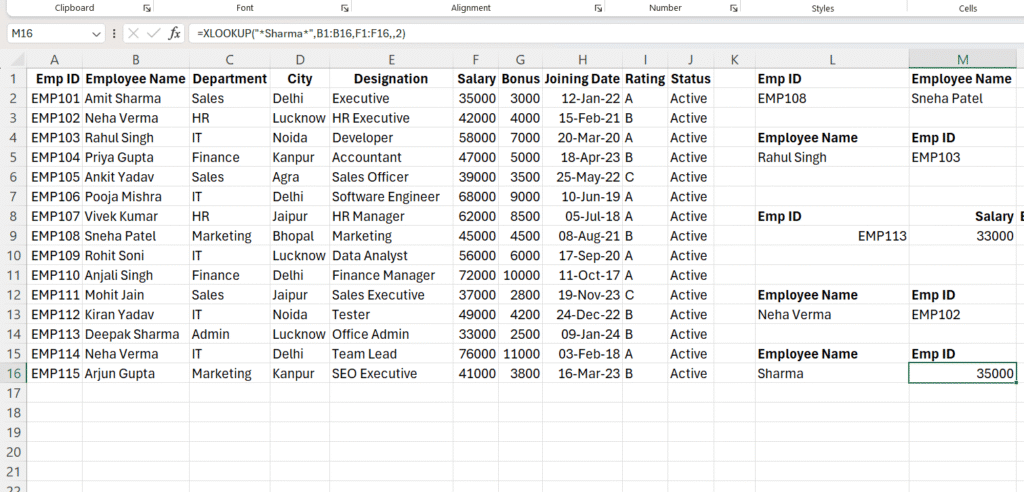 xlookup formula in excel with example