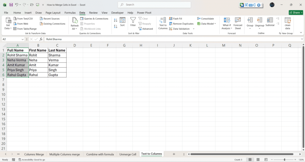 Excel Me Cells Merge Kaise Kare