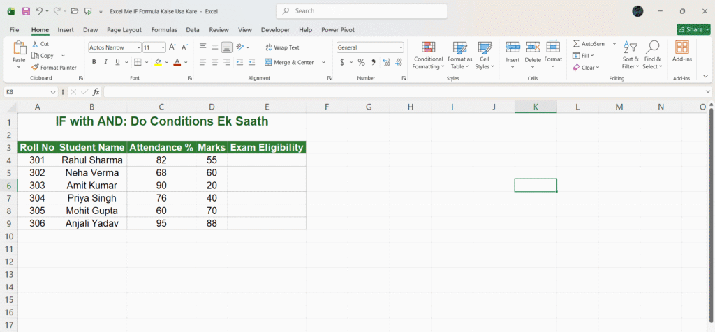 Excel Me IF Formula Kaise Use Kare