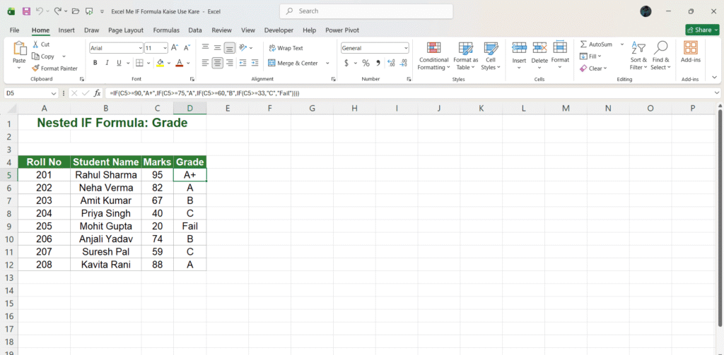 Excel Me IF Formula Kaise Use Kare