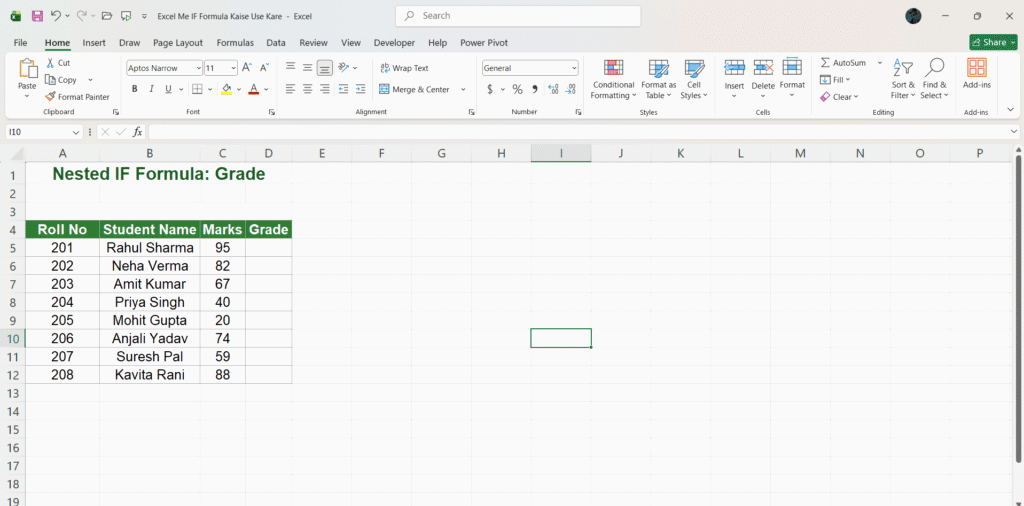 Excel Me IF Formula Kaise Use Kare